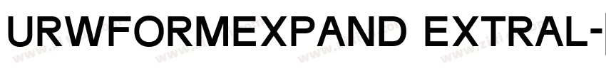 URWFormExpand ExtraL字体转换